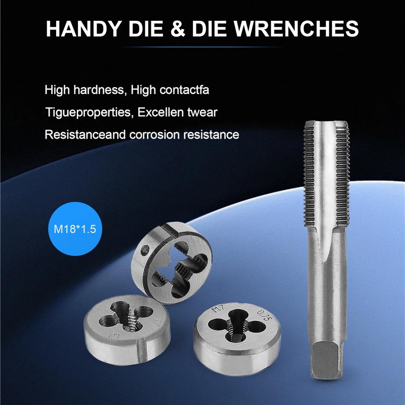 110 PCS Metric Tap and Die Set, M2-M18 Rethreading Kit