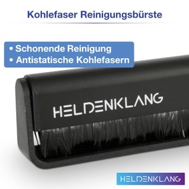 Heldenklang® Record Cleaning Brush - Antistatic Carbon Fibre Brush for Professional Cleaning