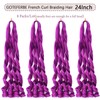 French Curl Braiding Hair Curly Hair Extension 24 Inch 8