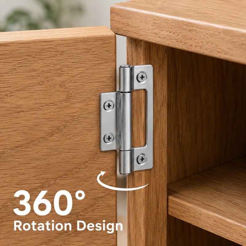 Flat Metal Hinges for Cabinets & Wooden Boxes – 360