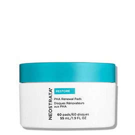 NEOSTRATA PHA Renewal - Almohadillas faciales con gluconolactona, té verde y extractos de pepino para una exfoliación suave, 60 almohadillas
