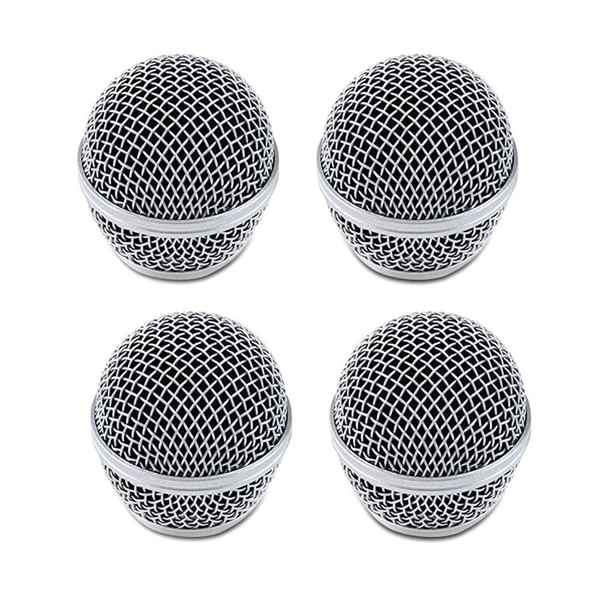 YdseozOA 4 Pack Metal Microphone Mesh Heads, Compatible with SM58