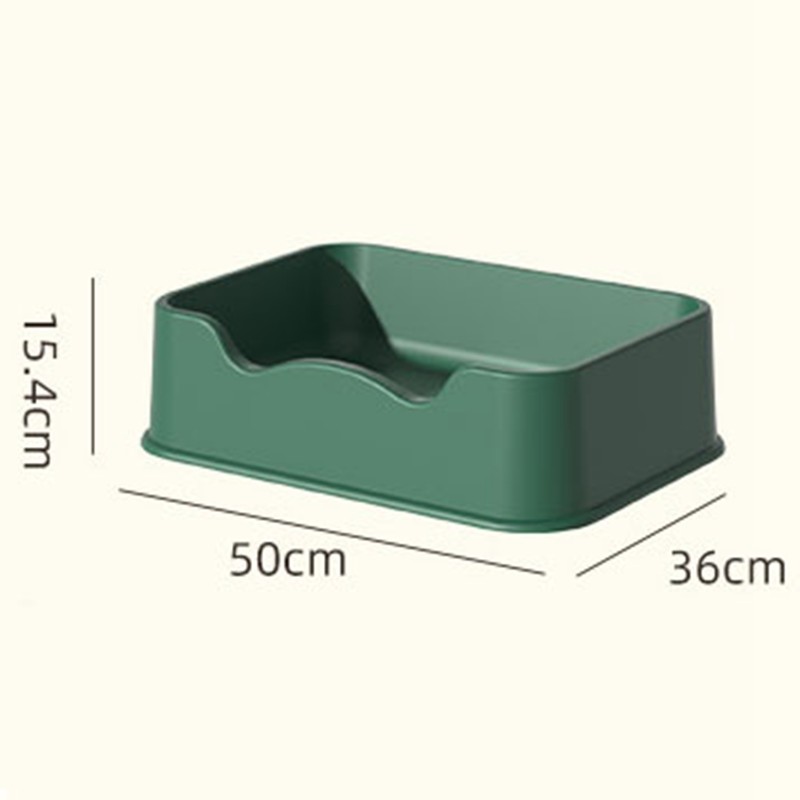 Cat Litter Pan Square Large Capacity Cat Litter Basin Spatter