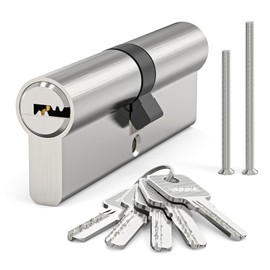 MANICAF Profile Cylinder Lock Cylinder 45/45 Euro Cylinder Lock Cylinder Lock Brass Zinc Alloy Door Drum Lock with 5 Keys