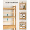 SONGMICS Estante para Baño sobre Inodoro, Ajustable, De Bambú, 3
