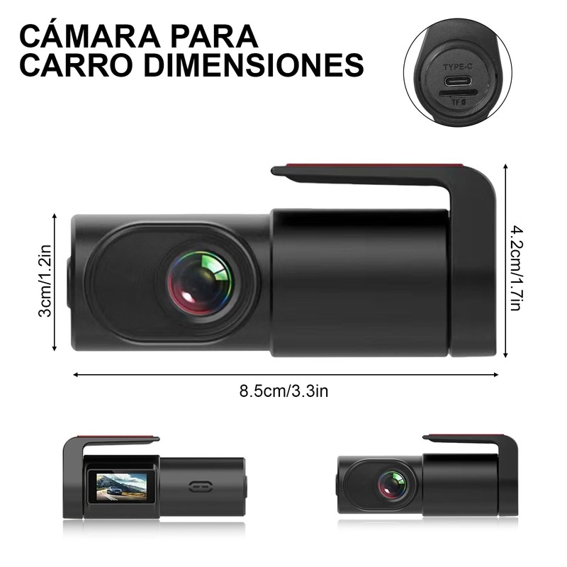 CAVIGLTE Camara para Carro, 1080P HD Dashcam para Auto con