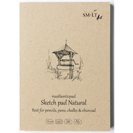 SM•LT　オーセンティック　スケッチブック　ナチュラル　パッド製本　Ａ５サイズ