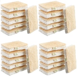 Cooks Professional Eco Scourer Sponges Multipack | 24 Pack | Loofah | Compostable Kitchen Sponge | Biodegradable | Plastic Free | Natural 100%