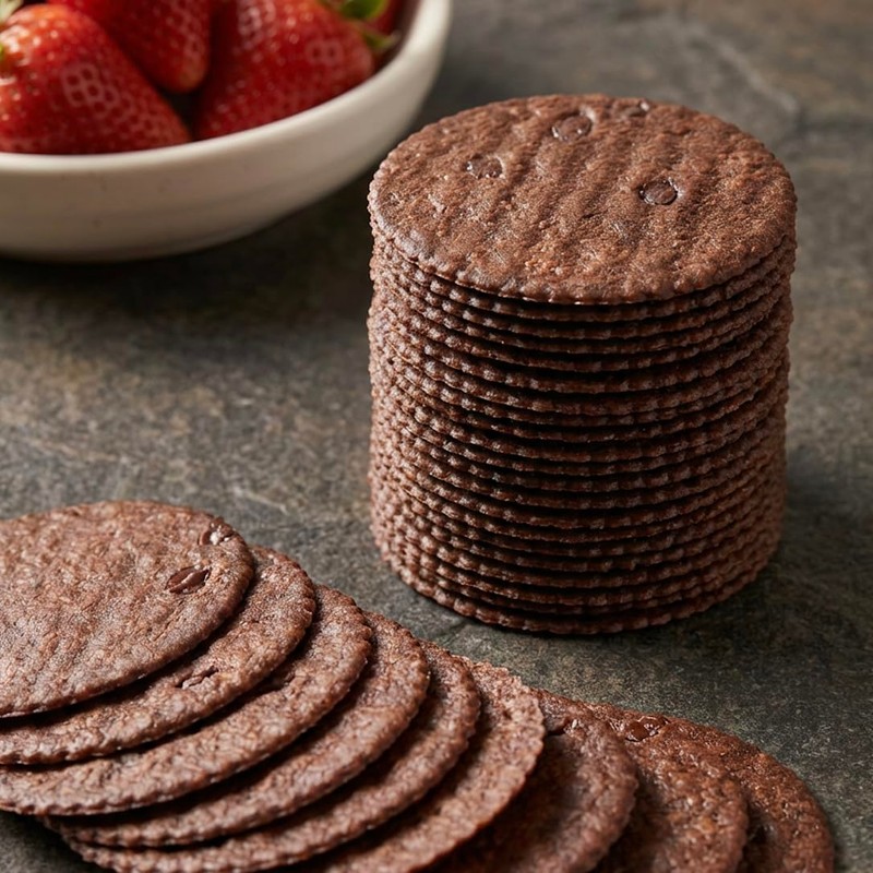 Vloong Ultra-Thin Cocoa & Chocolate Thin Crackers with Real Melted
