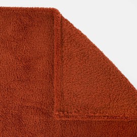 Brentfords Sofa Throw Teddy Fleece Burnt Orange, Winter Blanket Rust Throw for Bed Warm Ultra Soft Thick Fleece Blanket Couch Cover Throws for Sofas, 150x200cm Rust