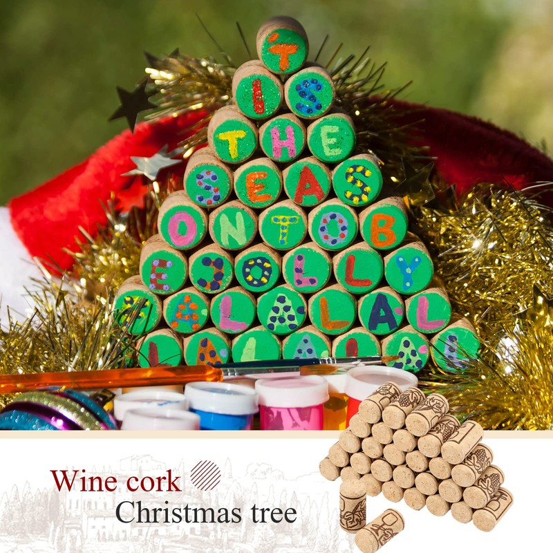 Qunclay 300 Pcs Natural Wood Wine Corks, Cork Stoppers for