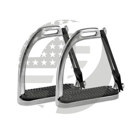 RIDING GEARS 4'', 4.25’’, 4.50’’,4.75’’, 5’’ Inch Peacock Horse Stirrups Polish Equestrian Safety Iron Fillis Stirrups for Adult/Children (4.50 Inch)