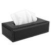 Black PU Leather Sun Visor Tissue Boxes Napkin Paper Towel