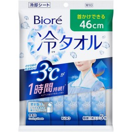 Set of 2 Biore Cold Towels, Unscented, 5 Sheets