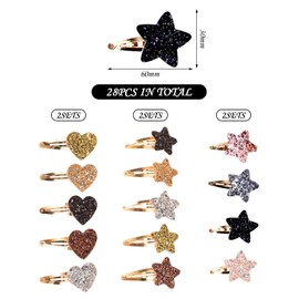 28 Pieces Cute Hair Pins, Sequin Hair Pins, Simple Hair Accessories for Children, Hairstyle Decorations and Hairstyle Design Accessories
