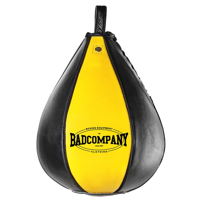 Professional PU Boxing Ball Medium Black / Yellow - PU