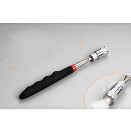 Yinuoday Kit de 5 Herramientas telescópicas magnéticas Espejo de inspección Giratorio de 360 Varillas magnéticas telescópicas para Linterna LED para Recoger Palos de Regalo para Hombres