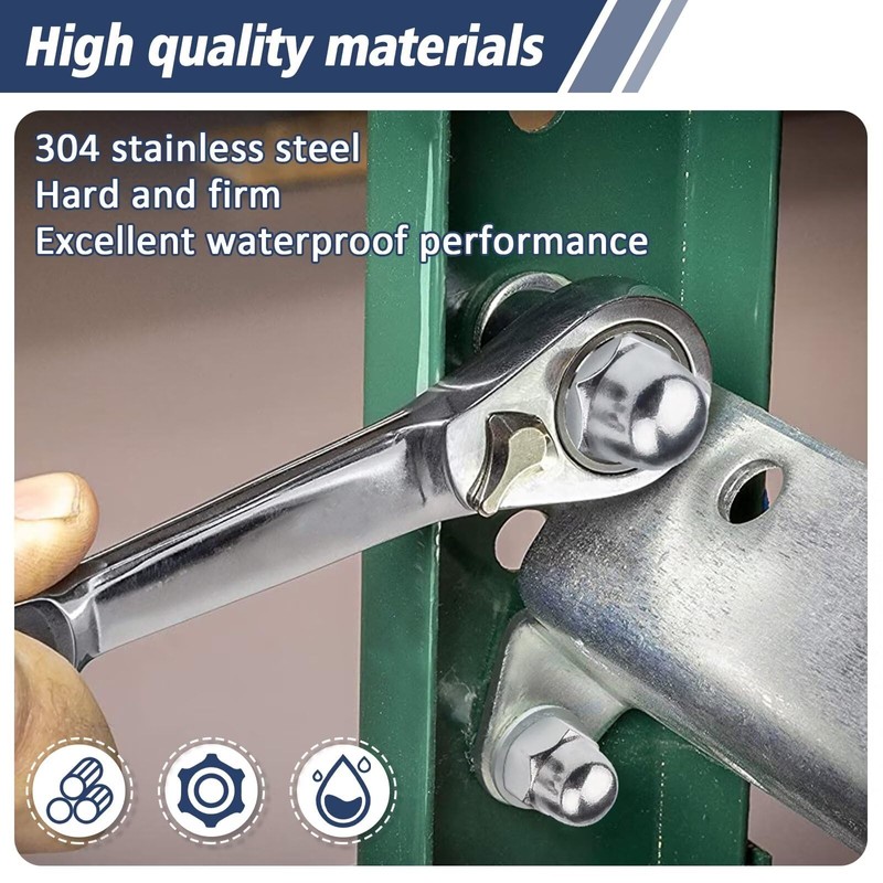 Pack of 5 Acorn Nuts M12 Stainless Steel Cap Nuts,