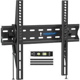 MOUNTUP UL Listed TV Wall Mount, Tilting TV Bracket for Most 26-60 Inch LED LCD OLED Flat/Curved TVs, Low Profile Save Spacing, Fits 12" to 16" Stud, Max VESA 400x400mm up to 99 LBS, MU0007