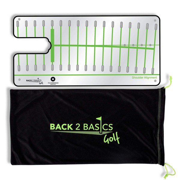 Back 2 Basics Golf | Pro Path Golf Putting Alignment Mirror | Portable Golf Training Aids | Golf Swing Trainer Aid | Golf Training Equipment | for Outdoor Putting Green or Indoor Putting Mat