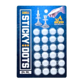 Ner Mitzvah Candle Sticky Dots - Candle Wax Dots - Candle Accessories - 24 Dots