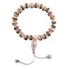 BUDDHAFIGUREN Hand-Mala Buddhist Bracelet White Horn with Stones 9 mm