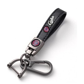 Unbranded CHICAGO CUBS Genuine Leather Keychain Key Chain Ring Fob Holder Baseball NEW