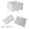 RGI Home Decorative Storage Bins, Set of 2 Rectangular Greyboard