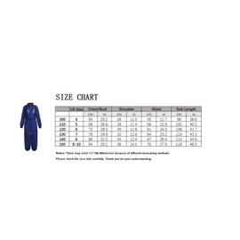 ReliBeauty Boys Girls Kids Children Astronaut Role Play Costume, Royal, 7/130
