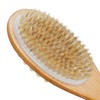 Relaxdays Back Brush, Double-Sided Shower Brush, 37 cm Long, Natural