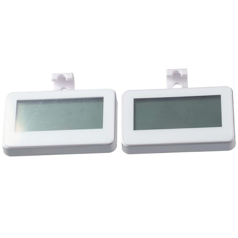 Fudeshe 2 Pack Refrigerator Thermometer,Digital Freezer Thermometer,Hook thermometer,with Large LCD