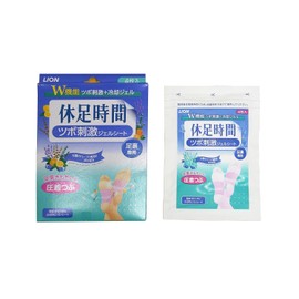 Lion Kyusoku Jikan Foot Cooling Patch – Herbal Gel Sheets for Relaxation & Comfort (3 Sets, 12 Sheets Total)