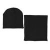 TupTam Unisex Kinder Beanie Mütze Schlauchschal Set, Farbe: Schwarz, Größe: