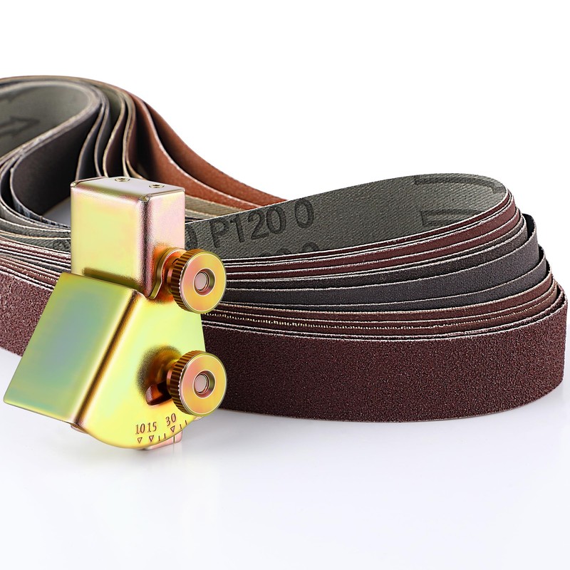 Feekoon Assorted 12 Pack of 1x30 Sanding Belts, with Adjustable