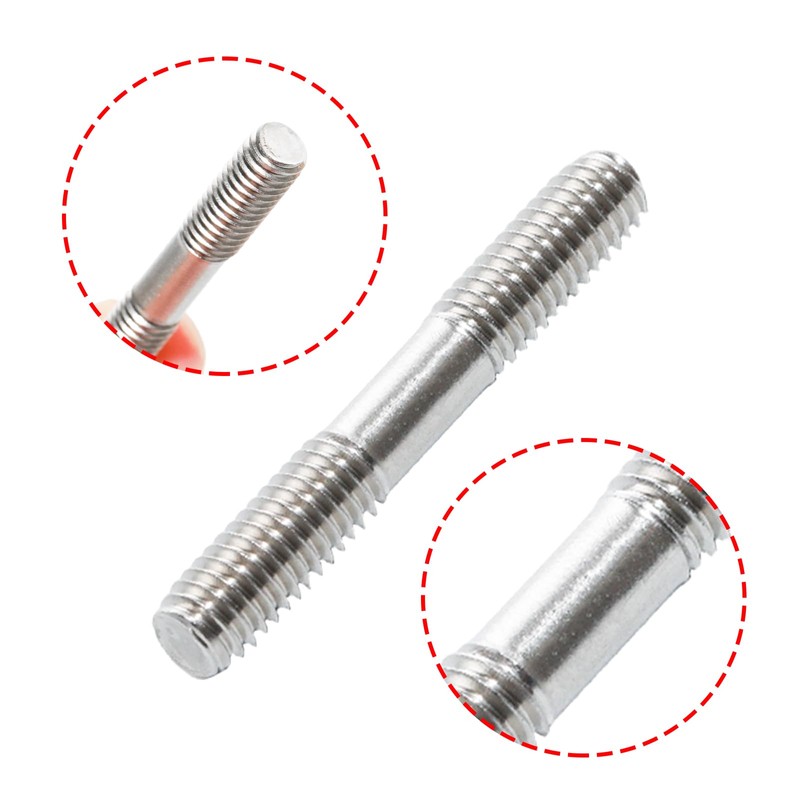 Pocoxll 5Pcs Double Ended Stud Screws, Stainless Steel Threaded Studs
