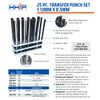 HHIP 8600-0043 25 Piece 1-13mm Metric Transfer Punch Set