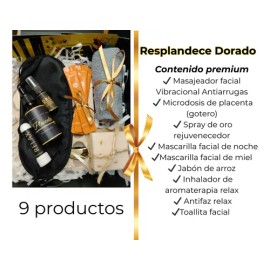 Caja De Autocuidado Premium Skincare Gold - Regalo Para Dam                                                                                           