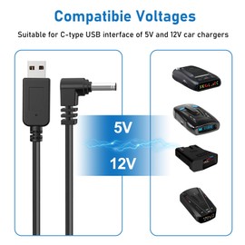Radar Detector Cable, USB toDC3.5 Plug Cable,Replacement Power Cable of Radar Detector,for Cobra RAD 380 480i Uniden DFR1 DFR3 Whistler Radenso Pro M and More Radar Detectors