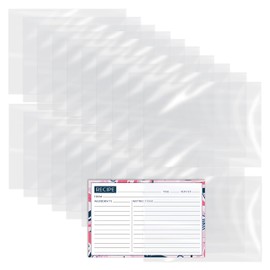 Crystal Clear Recipe Card Covers, 4 x 6 Inch, 200 Pack,  by Better Kitchen Products