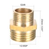 sourcing map Brass Pipe Fitting Reducing Hex Nipple 1/2 BSP