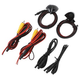 Car Blind Spot Camera Night Vision Tape Mounting Left Right Side View Surveillance System for Vehicle Safety (Black)