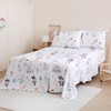 Yibeizi Woodland Animals Sheet Set Full Size, Kids Forest Floral