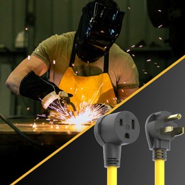 TOOLIOM 50FT Welder Extension Cord 10AWG 6-50P to 6-50R Power Extension Cord for Welding Machines with ETL Approved