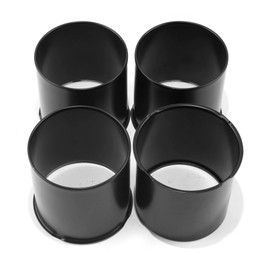 GTownWorks 4Pcs 4.25inch Wheel Center Caps Fit 4.25" Center Bore Truck Trailer RV SUV Wheels Rims, Carbon Steel Matt Black Open-end Push Through Hub Covers