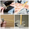 sourcing map Diamond Needle Files, 3mm x 140mm Titanium Coated