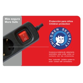 Silver Electronics 9643 – Electric Base with Switch 3 (1.5 m), Color Black