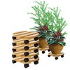 BigDean 5 x Plant Rollers Round Beech Wood Solid Wood