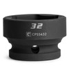 Capri Tools 32 mm Stubby Impact Socket, 1/2 in. Drive,