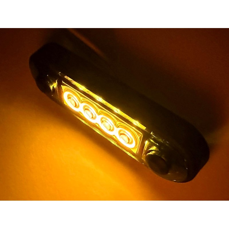 MelTruck® 2x LED Marker Light Flat and Round Rubber Base