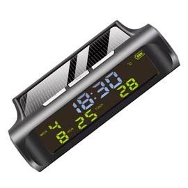 ULTECHNOVO On-Board Timetable Digital Thermometer Time Clock Vehicle Dashboard Clock Digital Clock for Car Dashboard Car Digital Clock Car Thermometer Temperature Meter Electronic Component